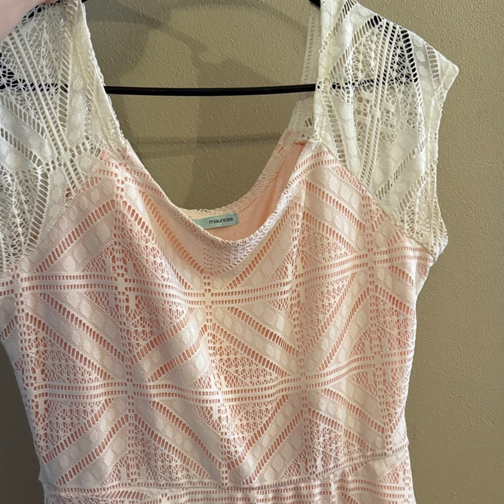 Maurices Blush and Cream Lace Dress